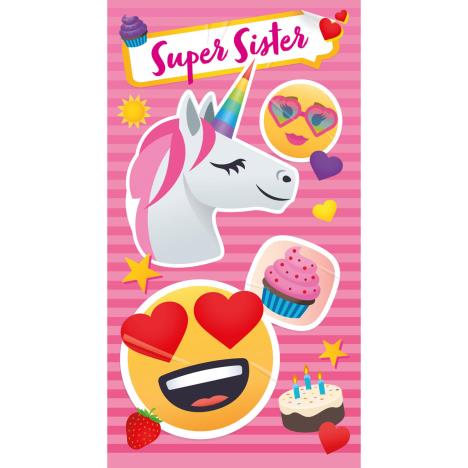 Super Sister Joy Pixels Emoji Birthday Card £2.45